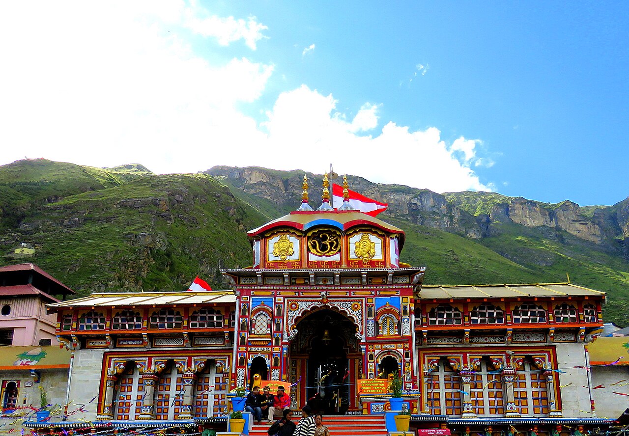 Badrinath Temple and Himalayan landscape